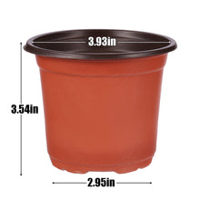Load image into Gallery viewer, Awefrank 100 Pcs 4" Plastic Plants Nursery Pot/Pots Seedlings Flower Plant Container Seed Starting Pots