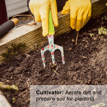 Load image into Gallery viewer, Awefrank Hand Rake Hand Scorpion Magnesium Alloy Cultivator Hand Cultivator Garden Tool Stainless Steel to Draft