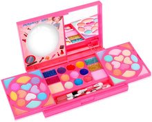 Load image into Gallery viewer, Onekey Kids Makeup Kit for Girls Princess Real Washable Cosmetic Pretend Play Toys with Mirror - Safety Tested- Non Toxic