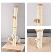 Load image into Gallery viewer, Petrue Cat Scratching Post, Claw Scratcher with Sisal Rope and Covered with Soft Smooth Plush, Vertical Scratch, Modern Stable Design