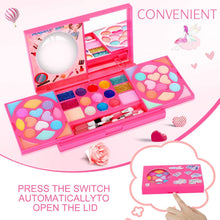 Load image into Gallery viewer, Onekey Kids Makeup Kit for Girls Princess Real Washable Cosmetic Pretend Play Toys with Mirror - Safety Tested- Non Toxic