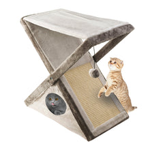 Load image into Gallery viewer, Caando Cat Scratching Board, Sisal Triangle Base Cat Climbing Frame Toy Cat Scratching Ball for Indoor Cats
