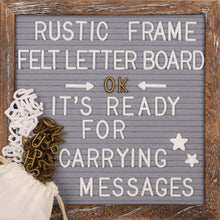 Load image into Gallery viewer, Awefrank Felt Letter Board with Rustic Wood Fram