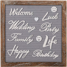 Load image into Gallery viewer, Awefrank Felt Letter Board with Rustic Wood Fram