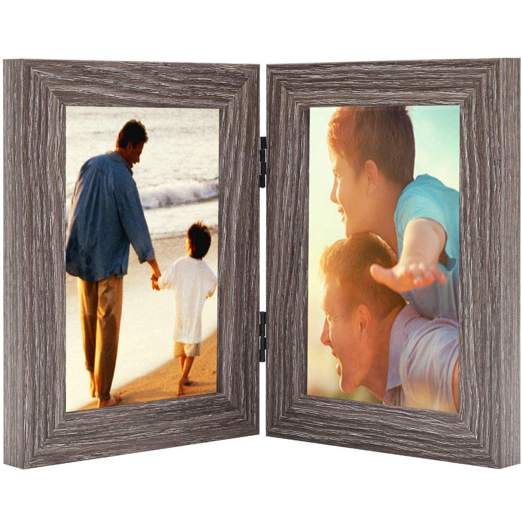 Awefrank 4x6 Inch Double Picture Frame