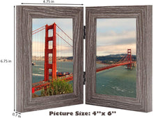 Load image into Gallery viewer, Awefrank 4x6 Inch Double Picture Frame
